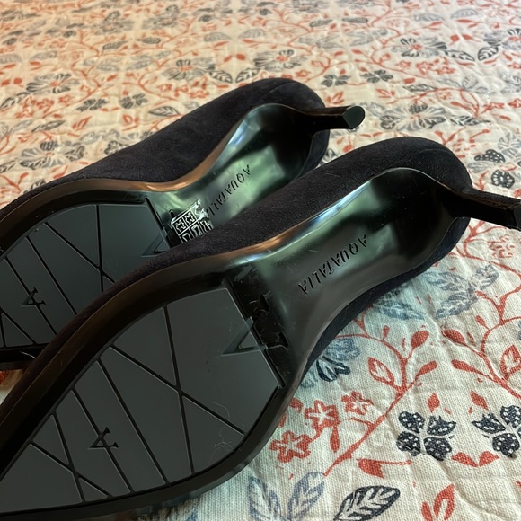 EUC Aquatalia navy blue heels with buckles - Picture 4 of 6